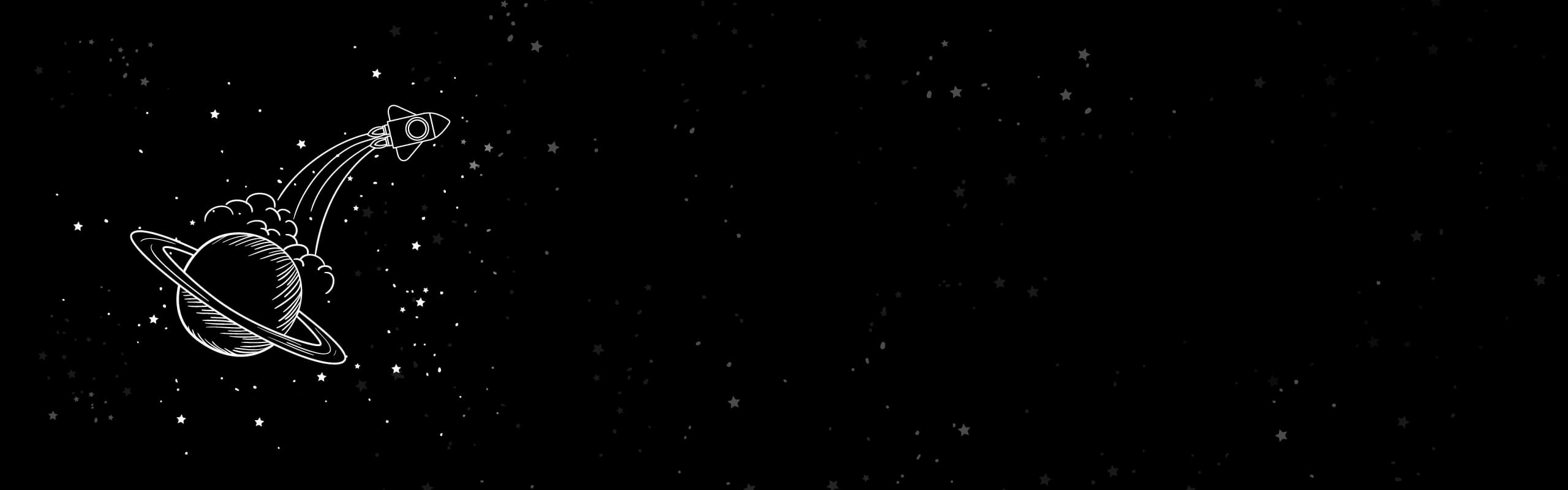 A spaceship leaving planet into the stars.