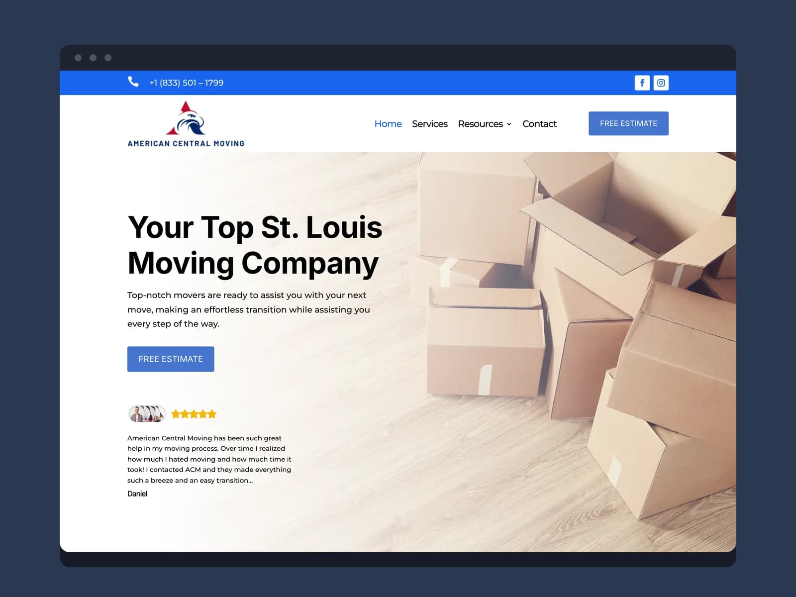 American Central Moving, Logistics deliverable