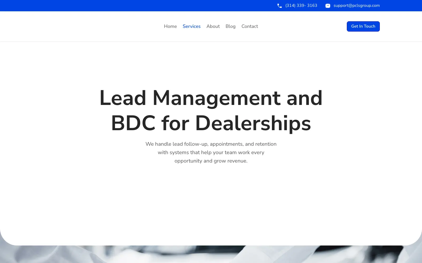 Services page