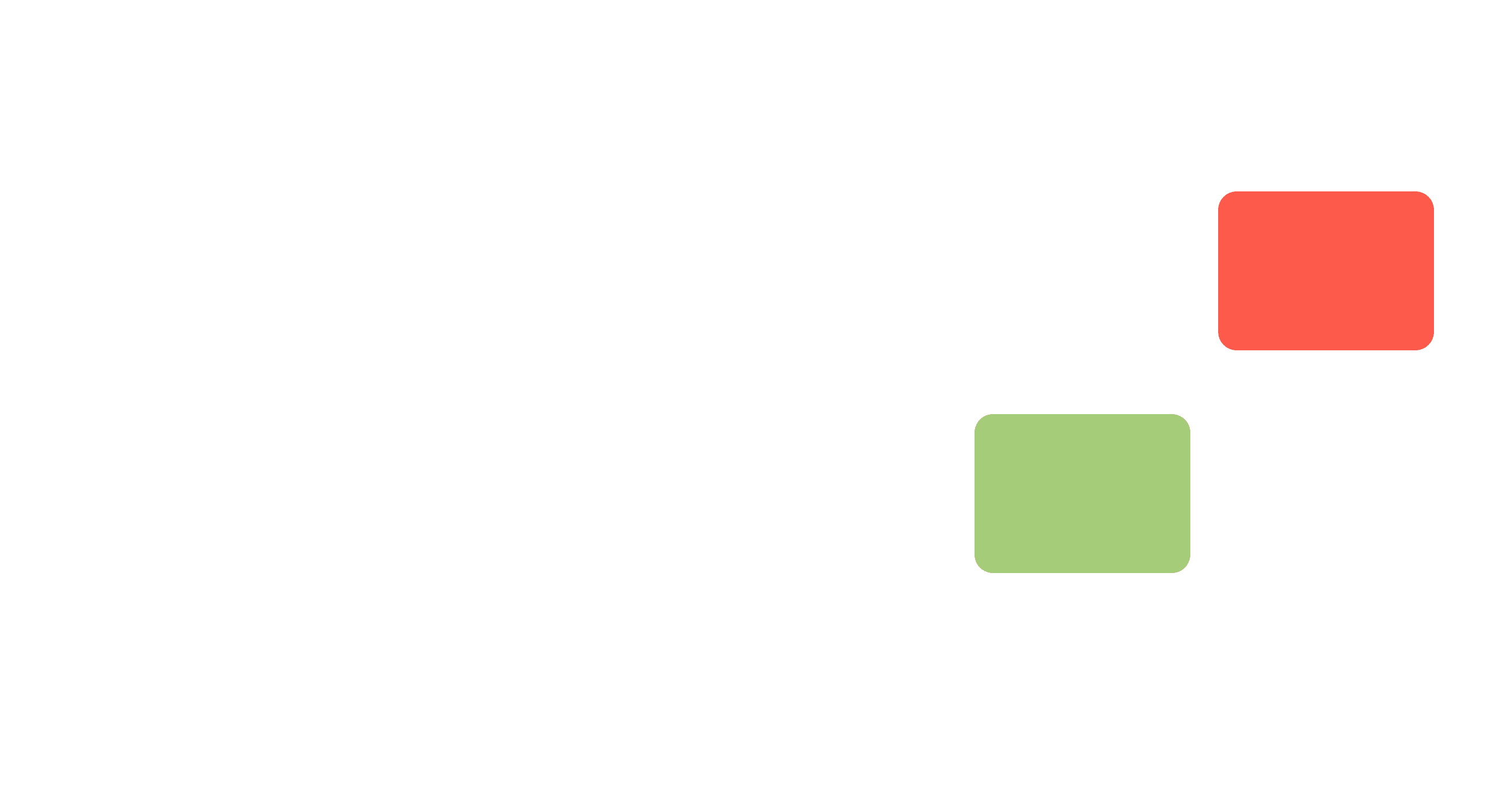 Inter font typography next to a white, red-orange and light green color palette.